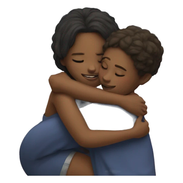 The girl hug a moon  sticker