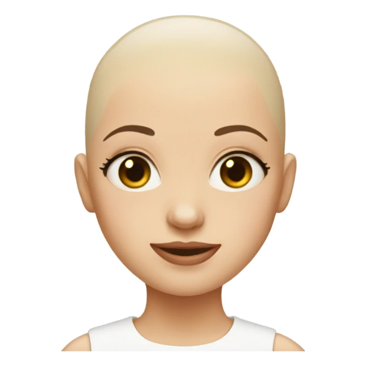bald girl sticker