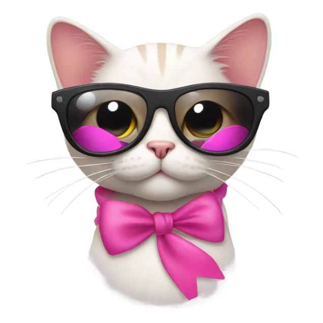 Cat with sunglasses I with a pink Ruben  sticker