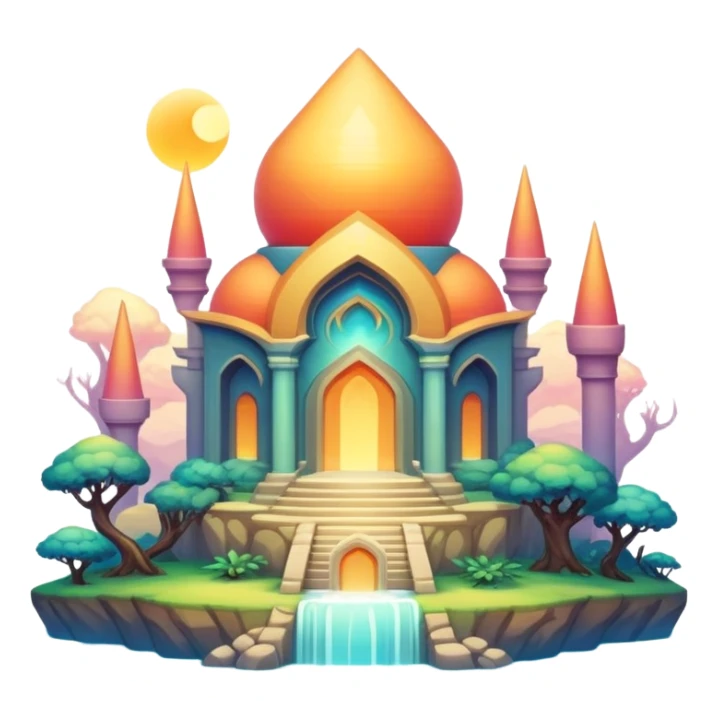 Epic divine complex detailed gradients aesthetic-scenery-Fakémon-creature sticker