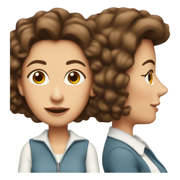 Judy Geller with brown hair sticker