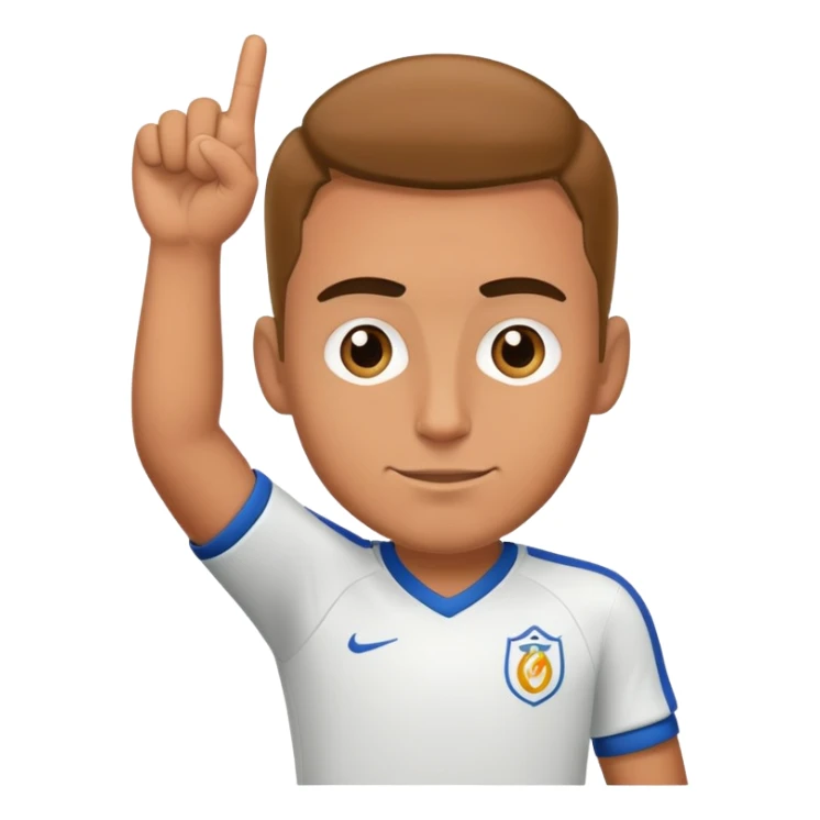 Un futbolista con 3 dedos al bolsillo sticker