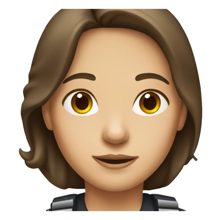 white female pilot brown hair sticker