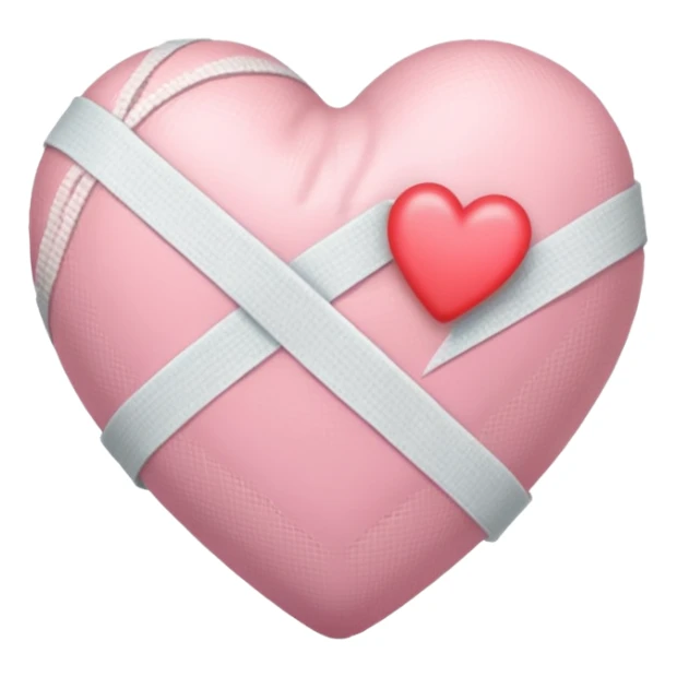 a heart con una venda but light pink  sticker