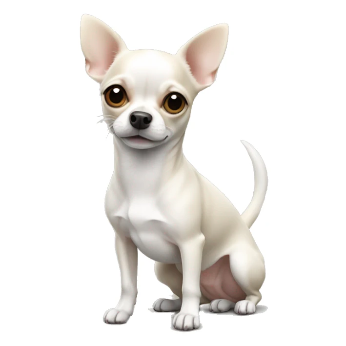 Chihuahua white sticker