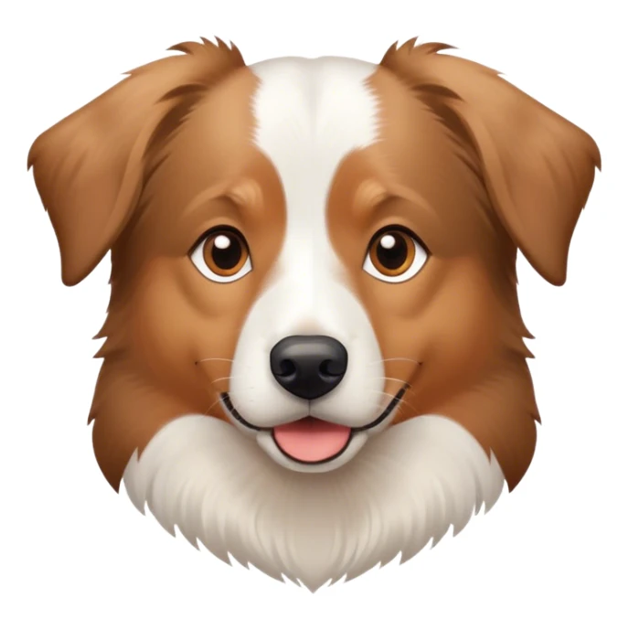 White and brown Australian Shepard mix dog sticker