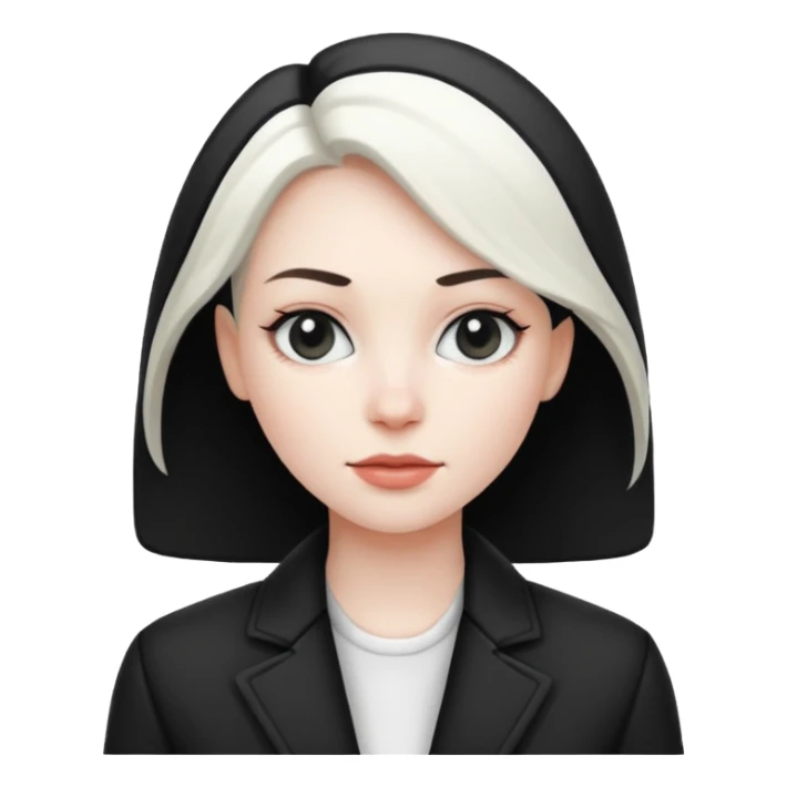 balck and white photo woman in jacket sticker