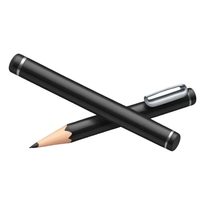 generate an ios genmoji of a black kajal pencil sticker