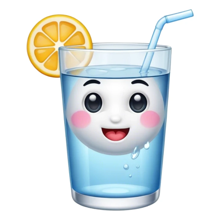 Pom with Glass of water sticker