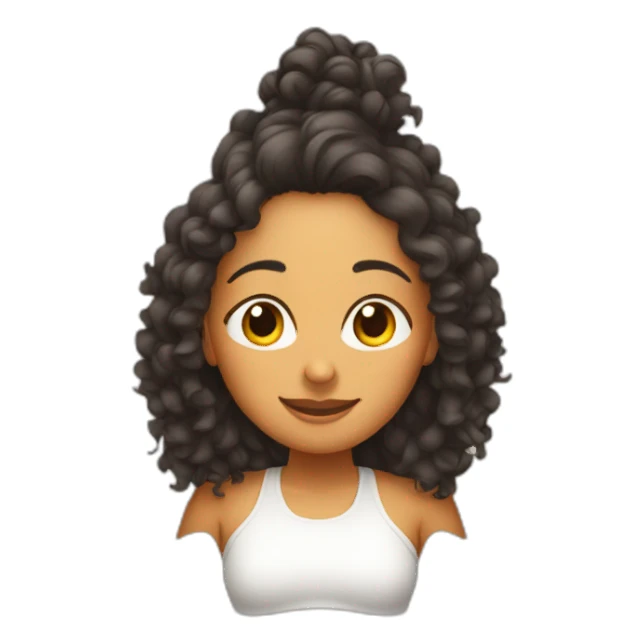 Indian woman with curly hair doing a headstand sticker