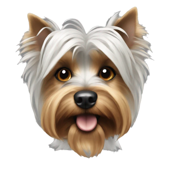 Yorkshire terrier black and white colour  sticker