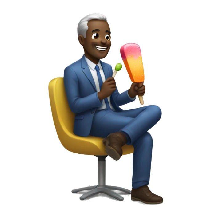 A man enjoying a popsicle in the nuclear world sticker