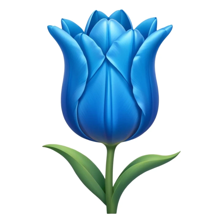 Emoji de un tulipán azul sticker