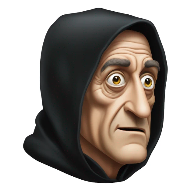 marty feldman black hood squint sticker