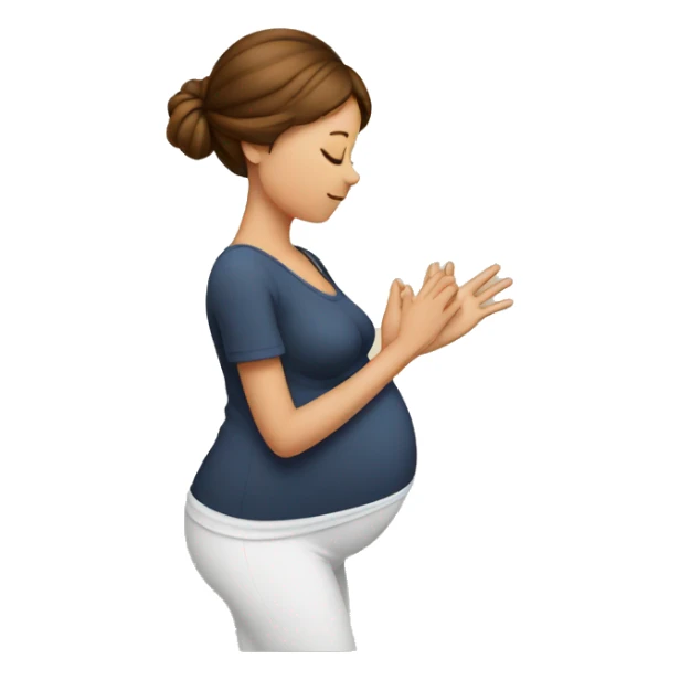 pregnant woman making an x with her hands sticker