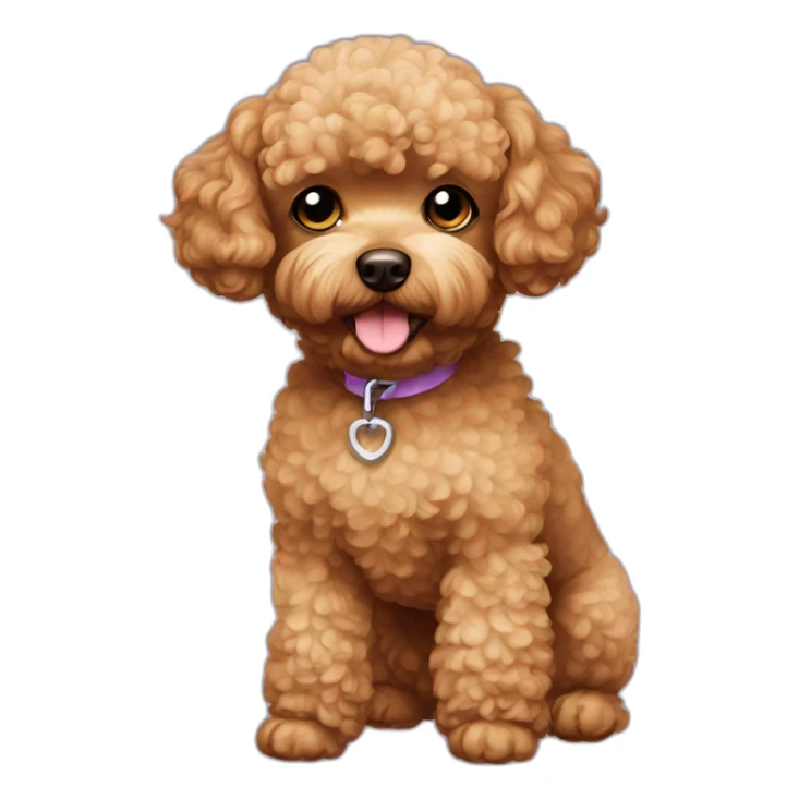 Mini toy Poodle short hair sticker
