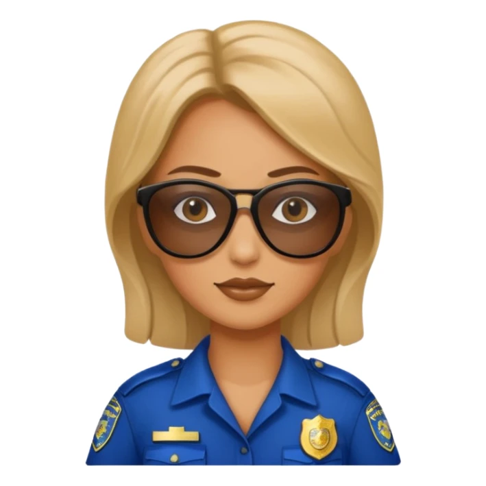 woman police wearing sun glasses sticker