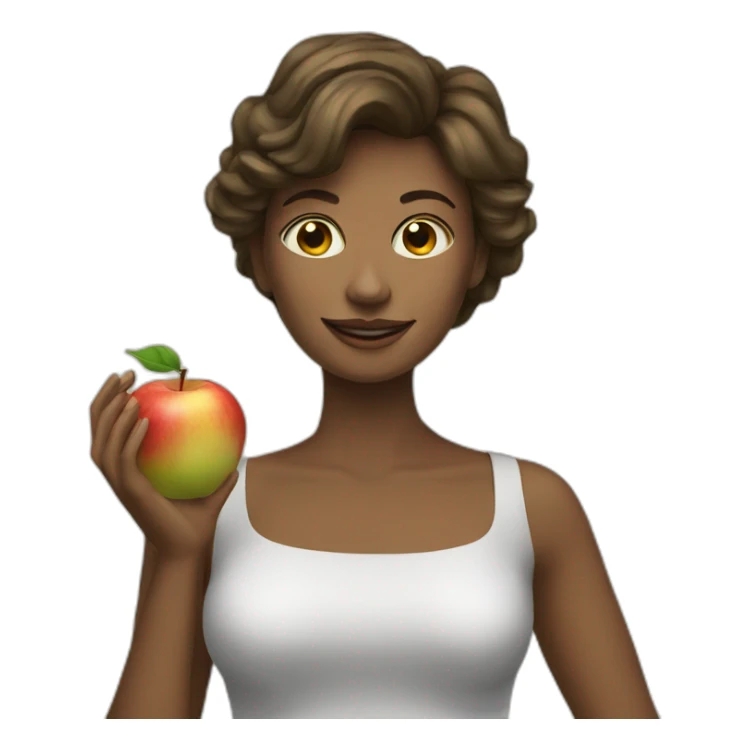 une femme avec pomme sticker