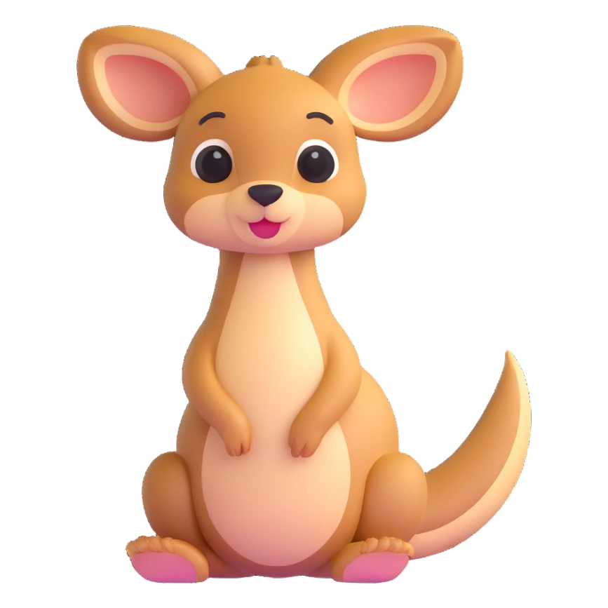 cute joey kangaroo baby sticker