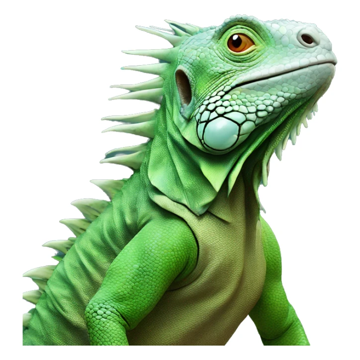 full body iguana but make it black sticker