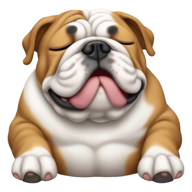 english bulldog sleeping sticker