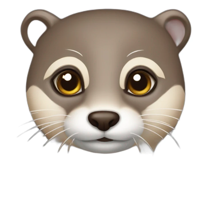 loutre avec des cœur dans les yeux sticker