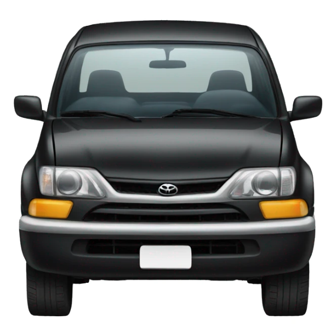 black toyota car with bow sticker