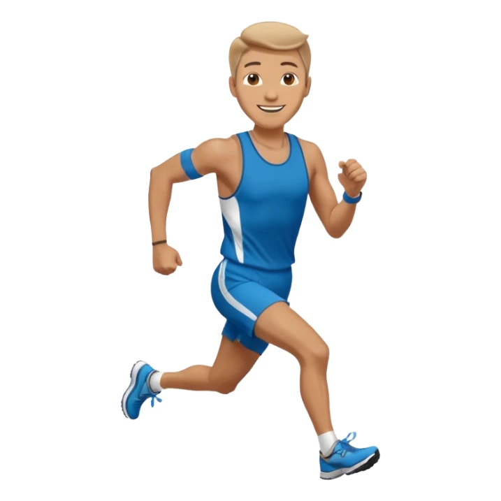 businessman running a marathon, face to camera sticker