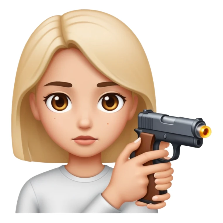 A girl getting shot in the back  sticker