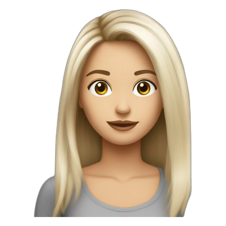 Un ado blanc au cheveux mi long mi court de couleur brun sticker