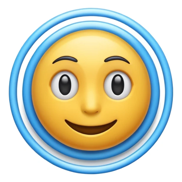 iOS-style 3D emoji: three curved lines radiating outward sticker