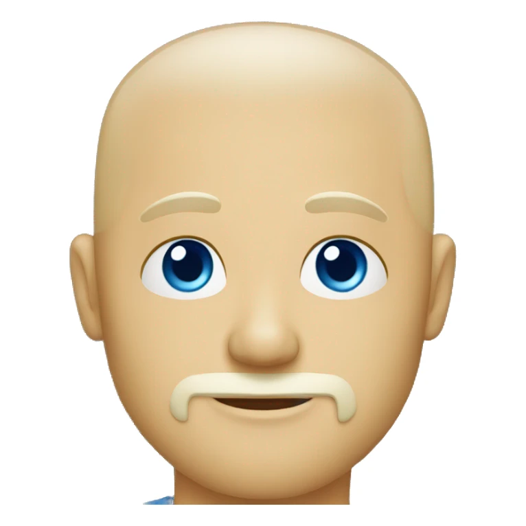 Bald man with blue eyes and trimmed blonde beard sticker