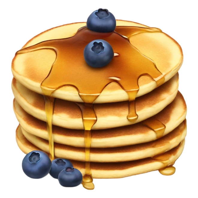 A pile of pancake with Maple syrup and blueberries  sticker
