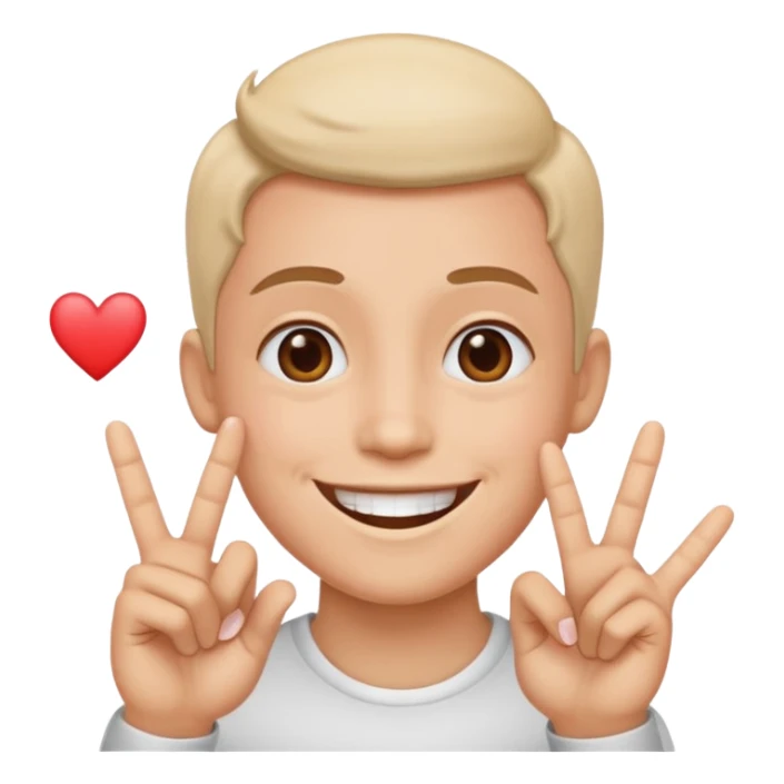 Mix these emojis “😗🥹” and add finger hearts to the sides sticker