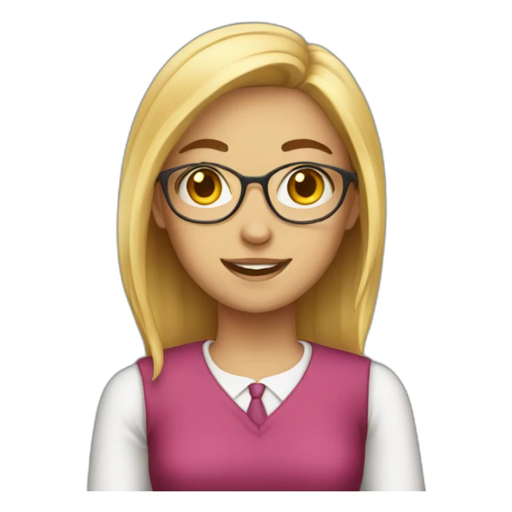 Senior high school girl sticker