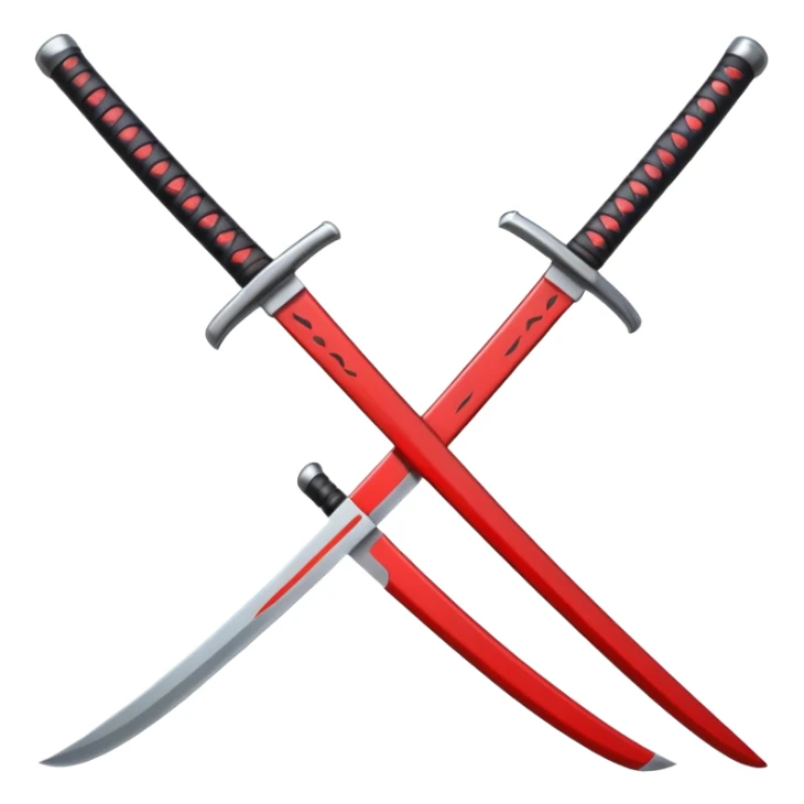 An emoji of katana sticker