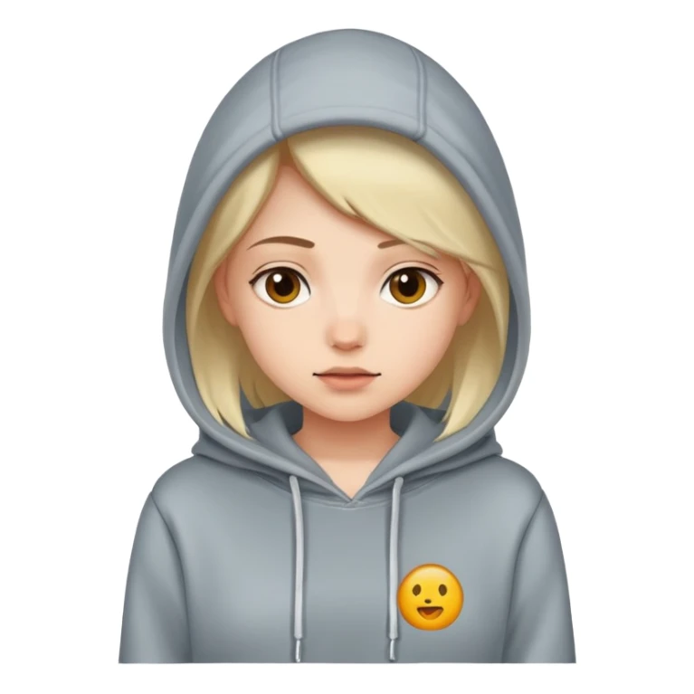 girl wearing hoodie sticker