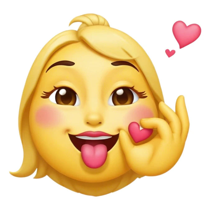 Kiss emoji winking blowing a kiss sticker