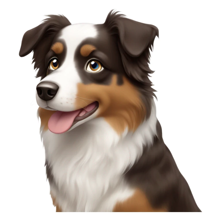 A miniature Australian shepherd with heterochromia sticker