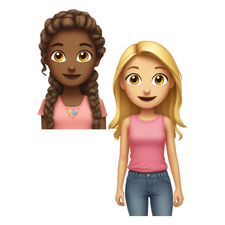 Girl and catc sticker