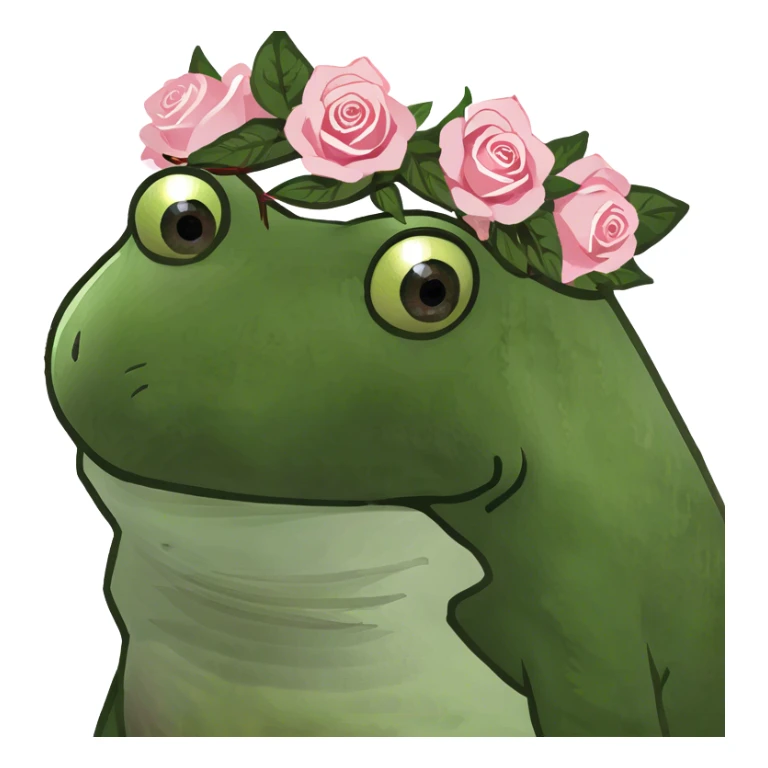 Realistic Long Red haired white woman with white & pink roses in her hair  sticker