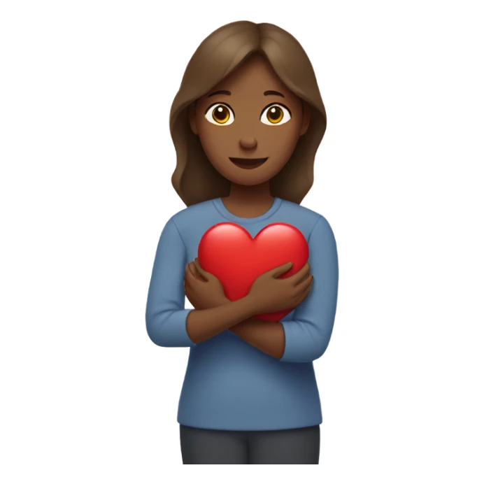 Mother holds her heart in her arm sticker