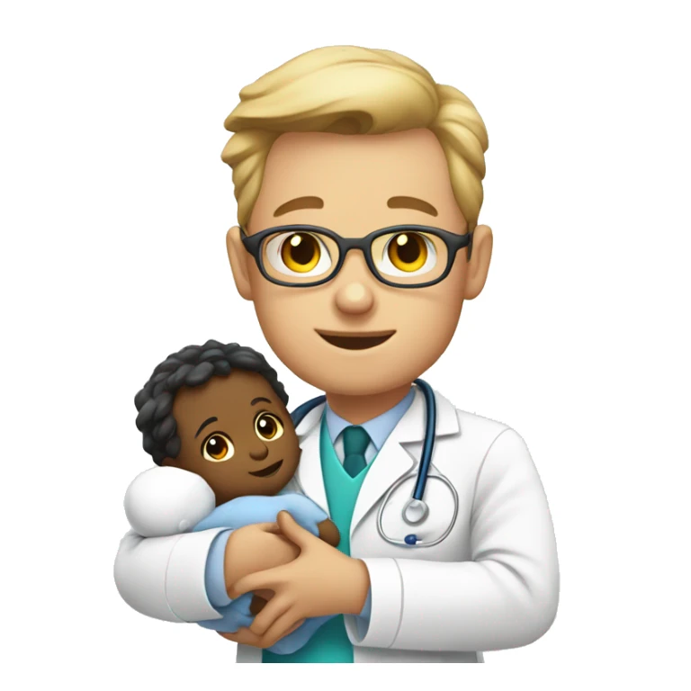 doctor deliver babie sticker