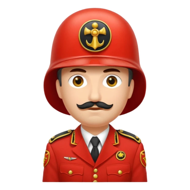 Eine Tomate mit Gesicht, armen, Beinen als Panzerkommandant sticker