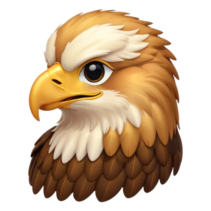 Meme-Worthy Cute Sleeping Golden Eagle Portrait Emoji, Head resting peacefully with a contented smile, showcasing a stately, broad-beaked form with eyes gently closed in serene slumber and luxuriously soft, golden plumage, Simplified yet adorably endearing features, highly detailed, glowing with a soft, drowsy amber light, high shine, relaxed and utterly lovable, stylized with an air of playful laziness, soft glowing outline, capturing the essence of a sleeping golden eagle that feels destined to become the next viral icon of adorable rest! sticker