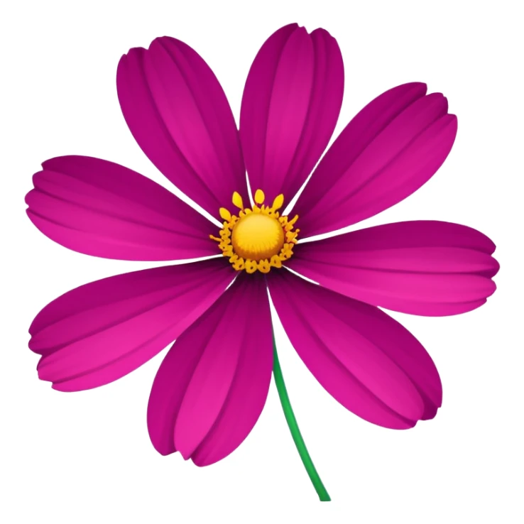 cosmos flower, simple and colorful sticker