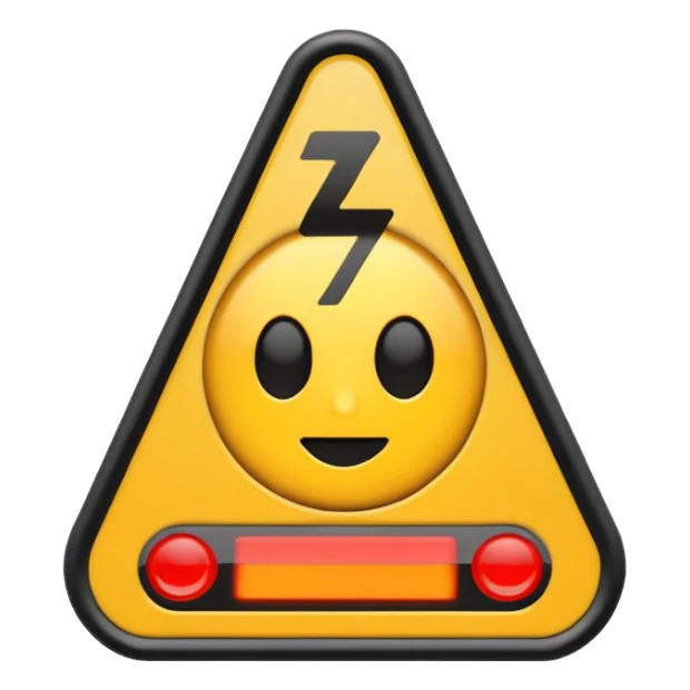 Emoji-style illustration of Speed harmonisation and hazard warning system, flat vector look, bold outlines, minimal details, no background. sticker