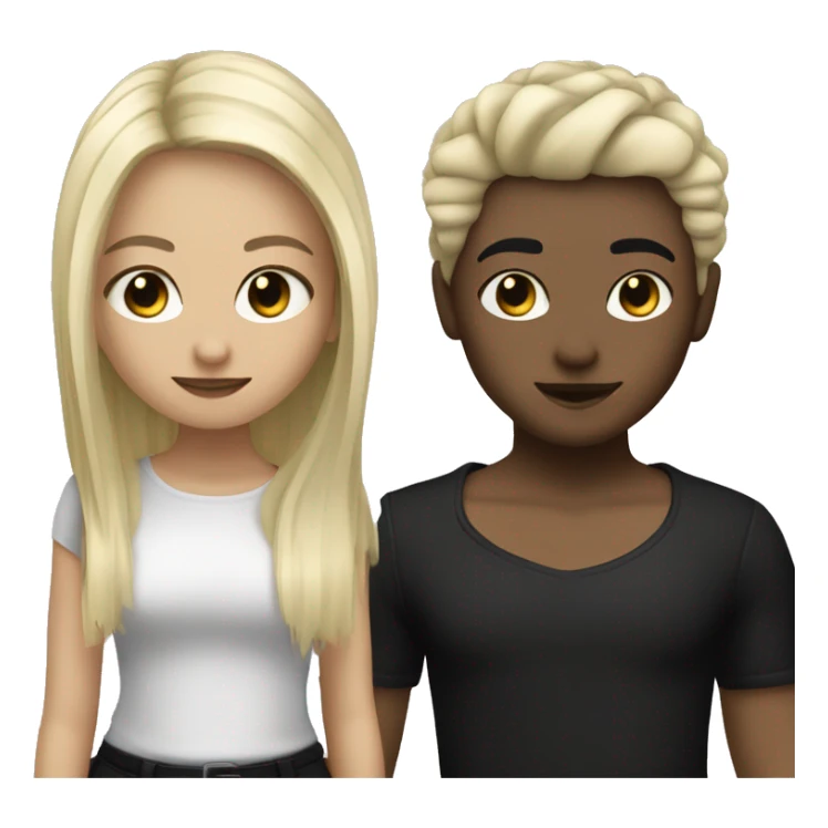 goth girl, left sid hair blonde,right side hair black, hispanic sticker