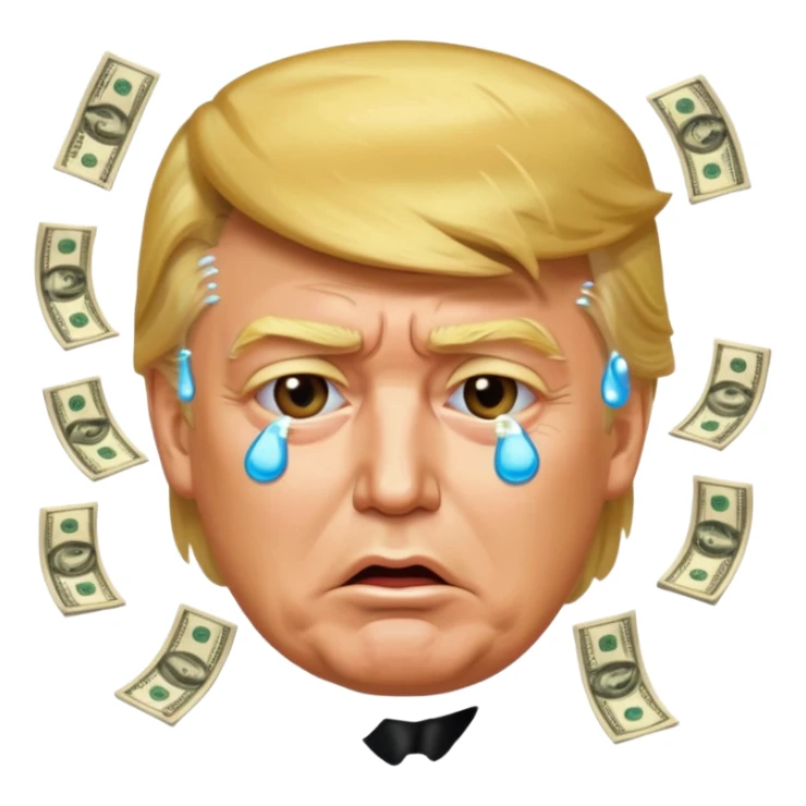 Donald trump qui pleur de l’argent sticker
