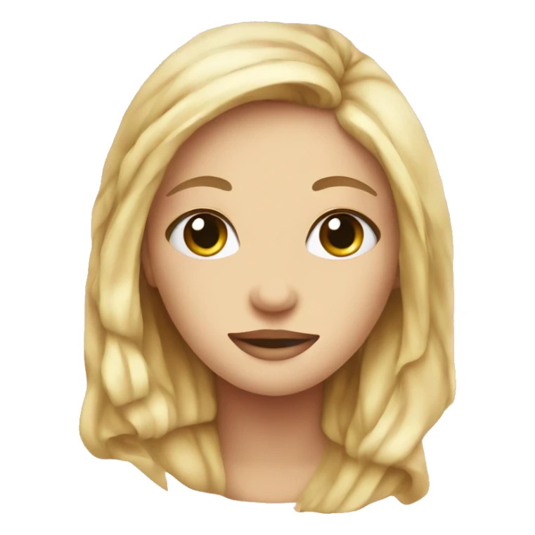 Blonde girl folded plaid  pink blanket  sticker